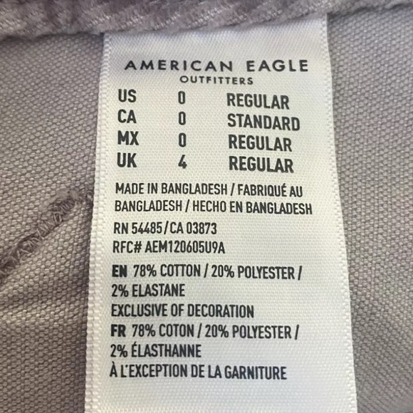 American Eagle Lavender Hi Rise A Line Mini Corduroy Skirt Womens 0 (1037) - Picture 6 of 6